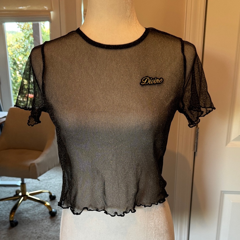 Black Sheer Women's Top